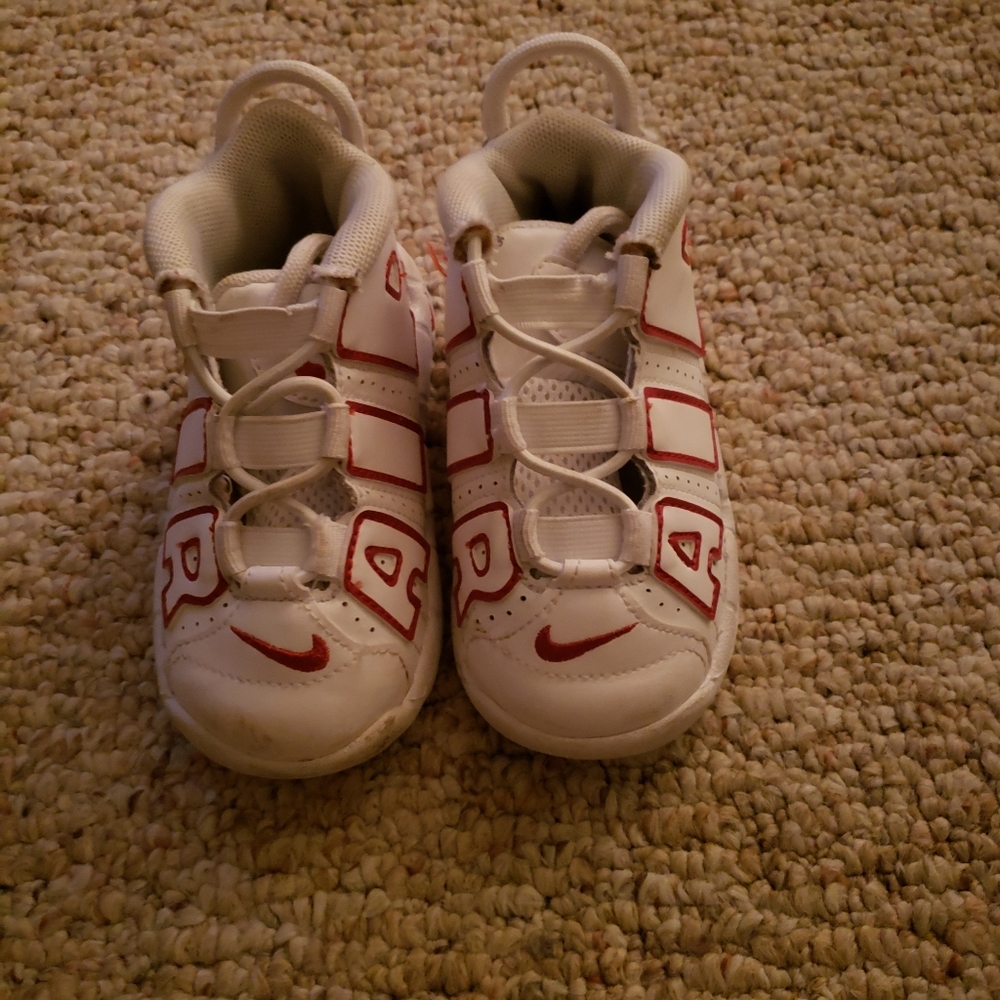 Toddler size 7c Air Jordans. Red & white